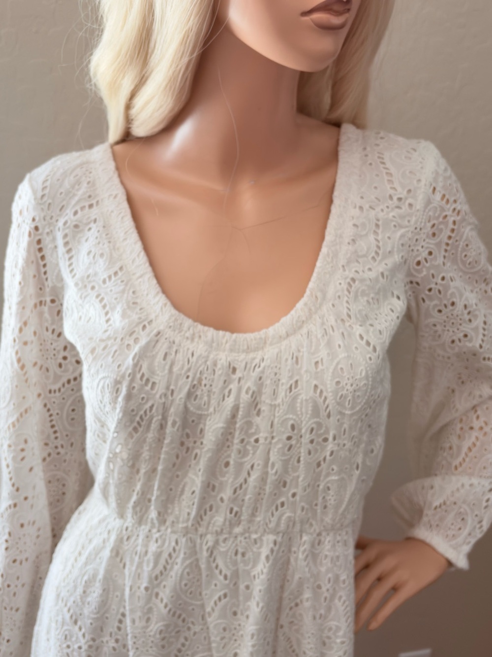Veronica Beard Calibra Broderie Anglaise Cotton Mini Dress White Sz 2 - Picture 3 of 17